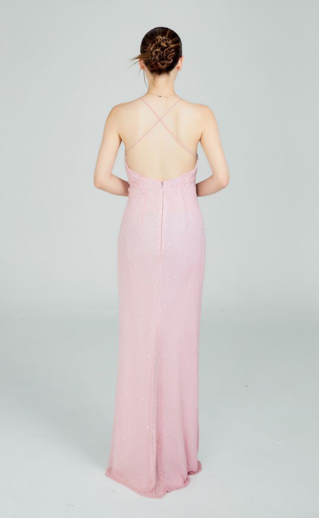 Gilar Pink, Purple, Red Evening Gown P14 — Back